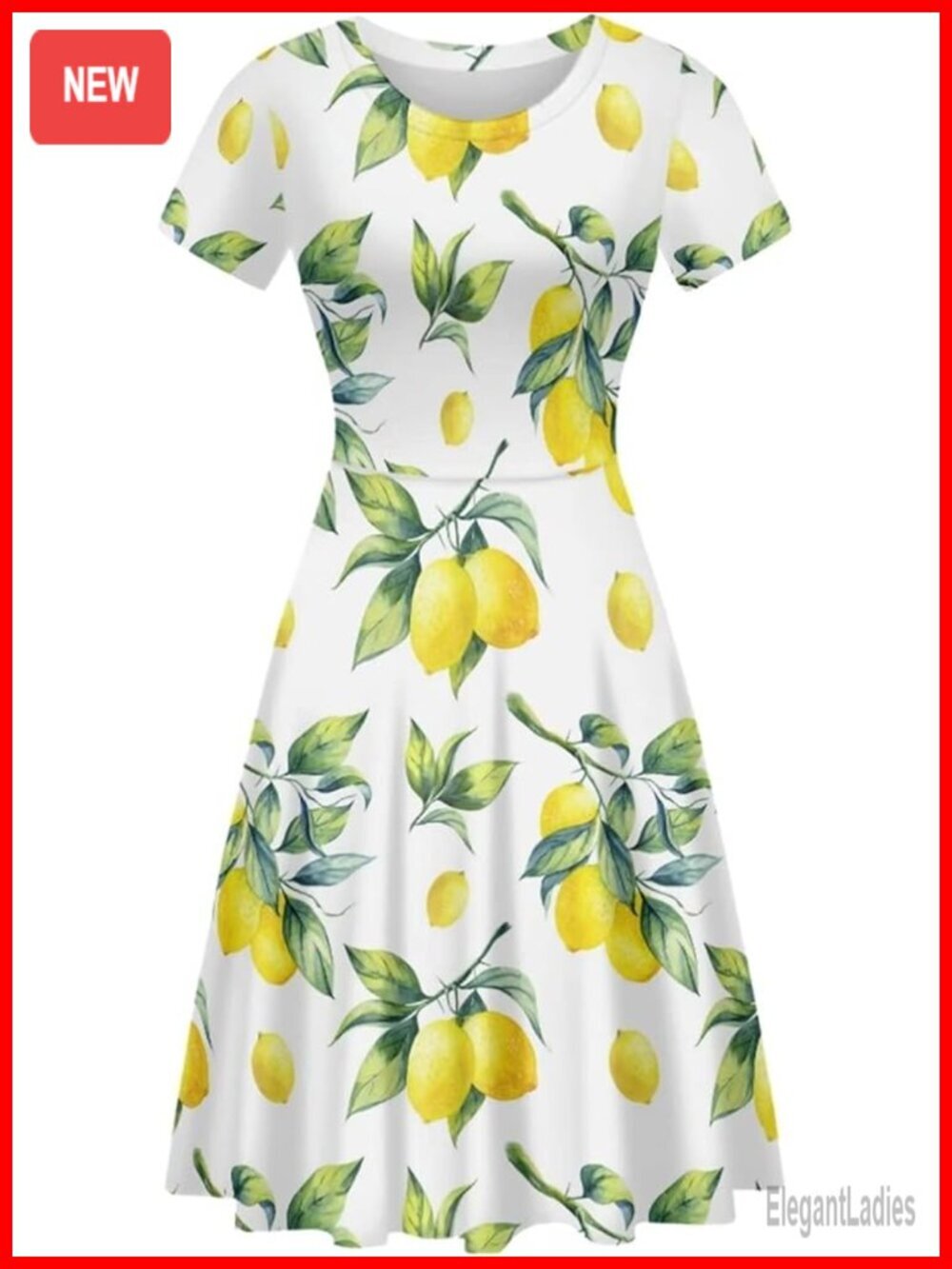 Women's Swing Dress Crew Neck Short Sleeve Plus Size Stretchy Lightweight